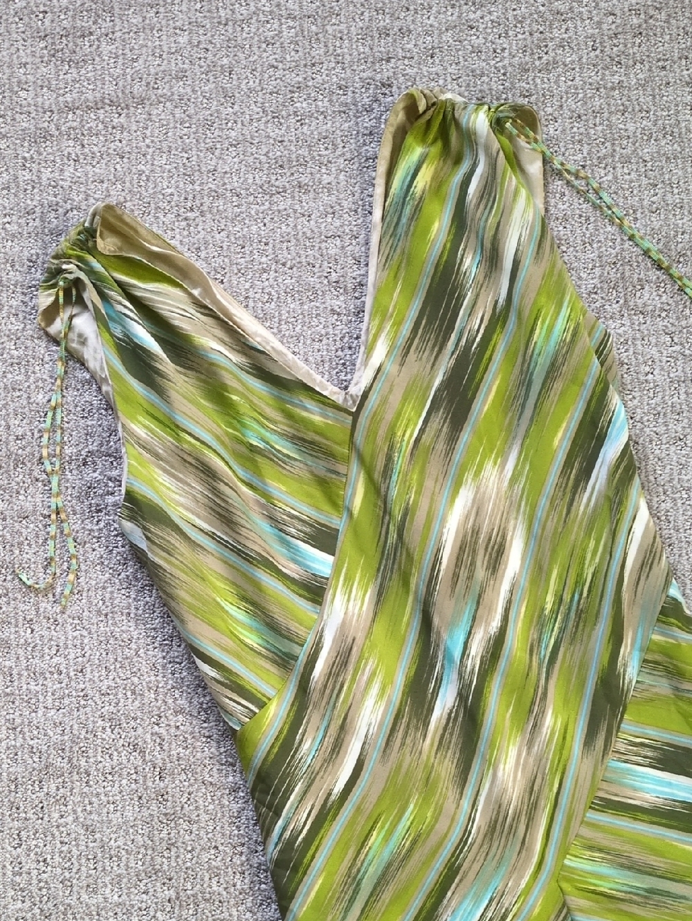 STUNNING Missoni Green Brushstroke Ruched Strap Floaty Midi Dress, Size 48 (16) - Picture 2 of 9